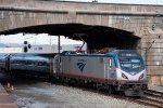 Amtrak 665 ducks under State Street 